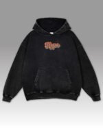 Bluza oversize z kapturem <br>Haft Hope, retro <br>Efekt sprania